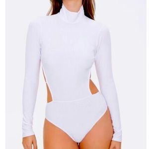 Forever 21 ribbed open back bodysuit